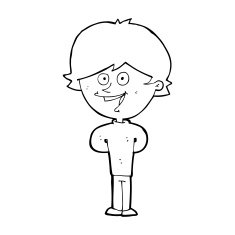 cartoon happy boy N332