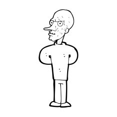 cartoon evil bald man N14