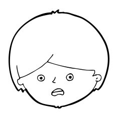 cartoon unhappy boy N79