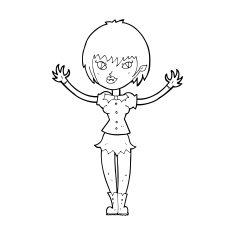 Cartoon Vampire Girl N324