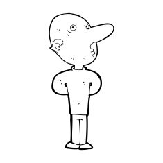 cartoon balding man N27