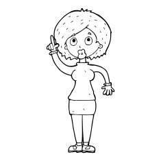 cartoon woman with idea N353