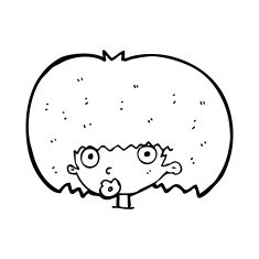 cartoon surprised woman N318