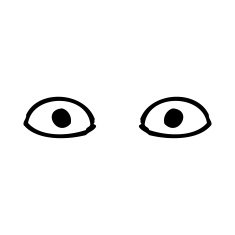 cartoon staring eyes N14