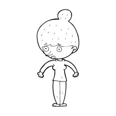 cartoon woman staring N42
