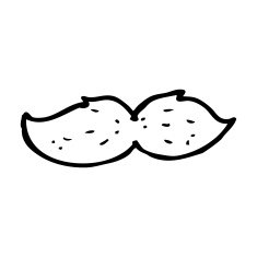 Cartoon Mustache N53