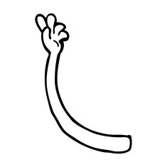 cartoon arm gesture N16