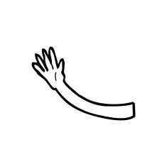 cartoon arm gesture N18