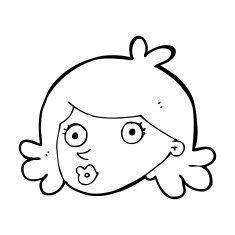 cartoon pretty face N13