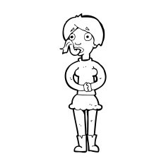 cartoon woman with snake tongue N26