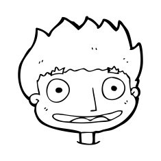 cartoon happy boy N337