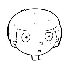 cartoon curious boy N55