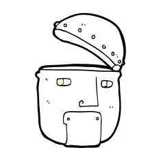 cartoon robot head N103