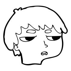 cartoon annoyed boy N50