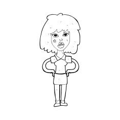 cartoon tough woman N15