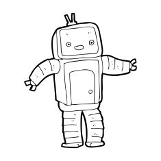 Cartoon Robot N386