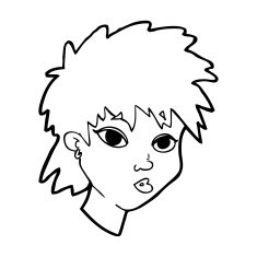 cartoon curious girl N15