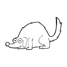 cartoon happy dog N106
