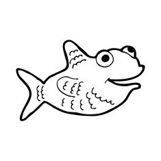 cartoon happy fish N30