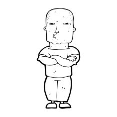 Cartoon Tough Guy N16