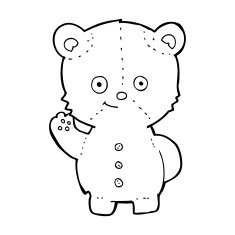 cartoon teddy bear N396