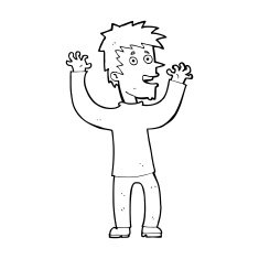 cartoon excited man N143