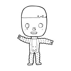 Cartoon Robot N387