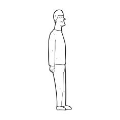 cartoon tall man N14