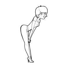 cartoon woman looking at something N15
