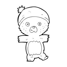 cartoon funny teddy bear N22
