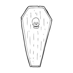 spooky cartoon coffin N23