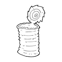 cartoon old tin can N13