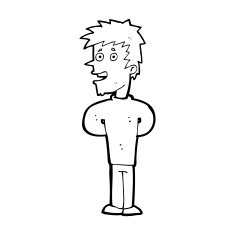 cartoon happy man N665
