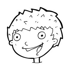 cartoon laughing boy N16