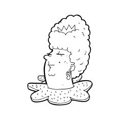 cartoon queen's head N11