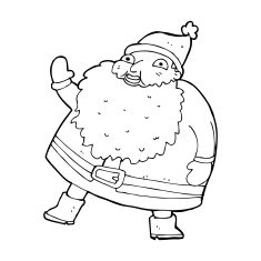 funny waving santa claus cartoon N29