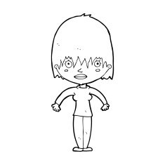cartoon woman staring N43