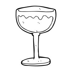 cartoon glass of red wine N14