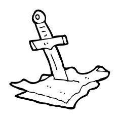 cartoon dagger in maps N10