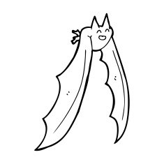 cartoon flying bat N11