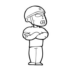 Cartoon Security Guard N17