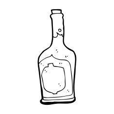 cartoon bottle of rum N14