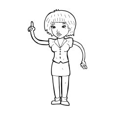 cartoon woman with idea N354