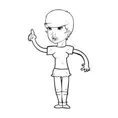 cartoon woman with idea N356