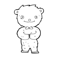 cartoon teddy bear N402