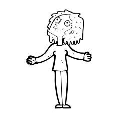 cartoon curious woman looking upwards N15