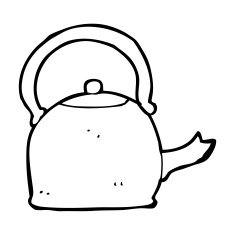 cartoon old kettle N14