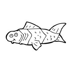 cartoon funny fish N50