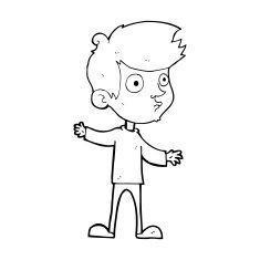 cartoon curious boy N57