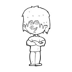 cartoon happy man N667